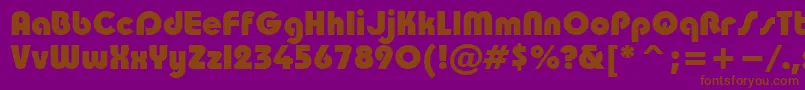 Taurusheavy Font – Brown Fonts on Purple Background