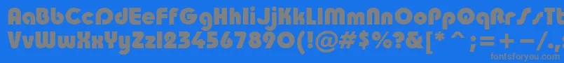 フォントTaurusheavy – 青い背景に灰色の文字