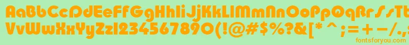 Taurusheavy Font – Orange Fonts on Green Background