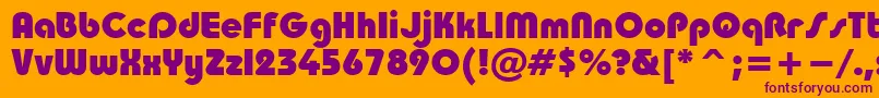 Taurusheavy Font – Purple Fonts on Orange Background