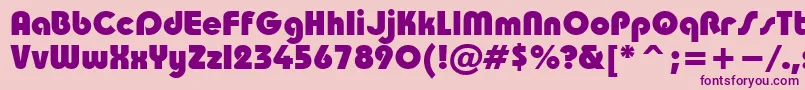 Taurusheavy Font – Purple Fonts on Pink Background