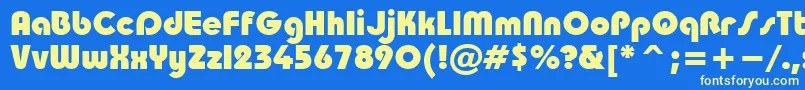 Taurusheavy Font – Yellow Fonts on Blue Background