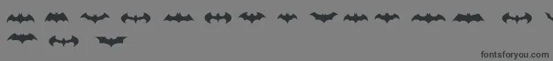 Police BatmanLogoEvolutionTfb – polices noires sur fond gris