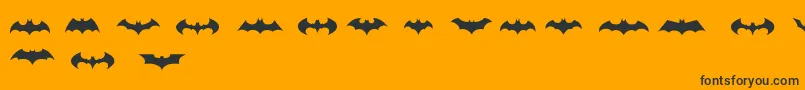 フォントBatmanLogoEvolutionTfb – 黒い文字のオレンジの背景