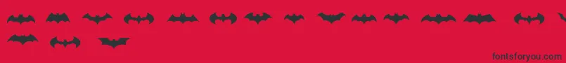 BatmanLogoEvolutionTfb Font – Black Fonts on Red Background