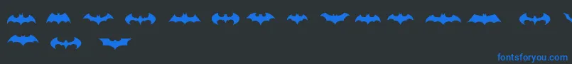 BatmanLogoEvolutionTfb Font – Blue Fonts on Black Background