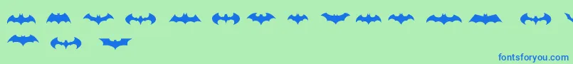 Police BatmanLogoEvolutionTfb – polices bleues sur fond vert