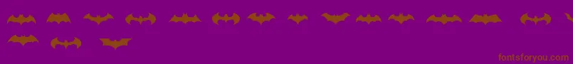 fuente BatmanLogoEvolutionTfb – Fuentes Marrones Sobre Fondo Morado