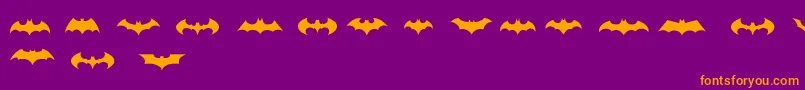 fuente BatmanLogoEvolutionTfb – Fuentes Naranjas Sobre Fondo Morado