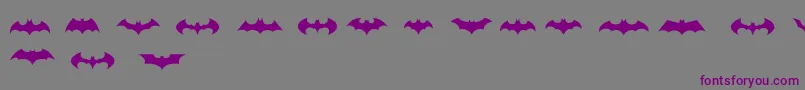 BatmanLogoEvolutionTfb Font – Purple Fonts on Gray Background