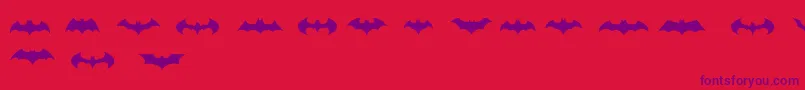 Police BatmanLogoEvolutionTfb – polices violettes sur fond rouge