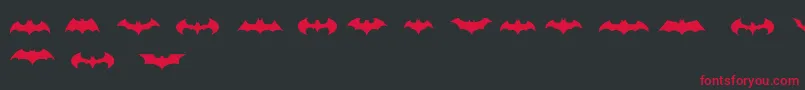 BatmanLogoEvolutionTfb Font – Red Fonts on Black Background