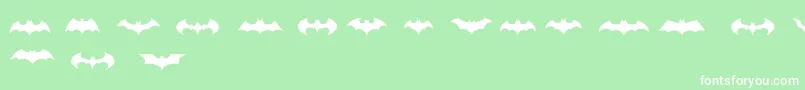 BatmanLogoEvolutionTfb Font – White Fonts on Green Background