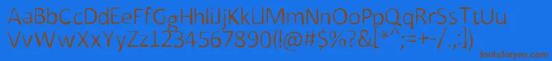 BeforeTime Font – Brown Fonts on Blue Background
