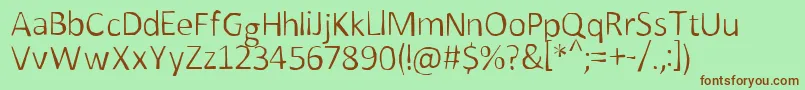 BeforeTime Font – Brown Fonts on Green Background