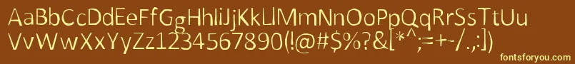 BeforeTime Font – Yellow Fonts on Brown Background