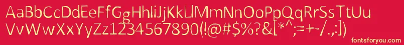 BeforeTime Font – Yellow Fonts on Red Background