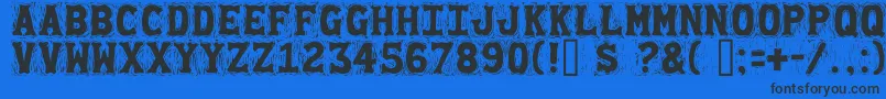 Gommogra Font – Black Fonts on Blue Background