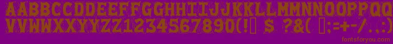 Gommogra Font – Brown Fonts on Purple Background