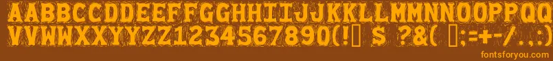Gommogra Font – Orange Fonts on Brown Background