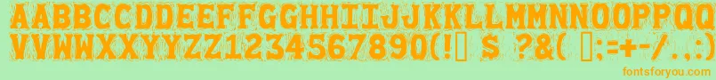 Gommogra Font – Orange Fonts on Green Background