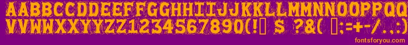Gommogra Font – Orange Fonts on Purple Background