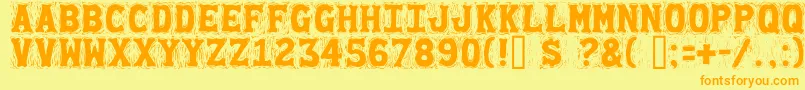 Gommogra Font – Orange Fonts on Yellow Background