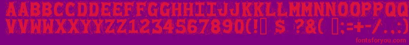Gommogra Font – Red Fonts on Purple Background