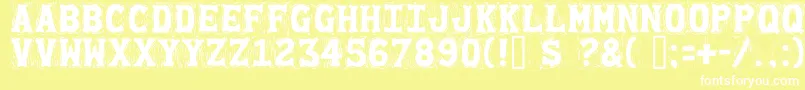 Gommogra Font – White Fonts on Yellow Background