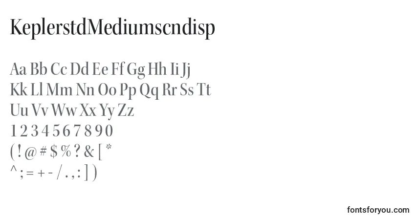 Шрифт KeplerstdMediumscndisp – алфавит, цифры, специальные символы