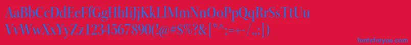 KeplerstdMediumscndisp Font – Blue Fonts on Red Background