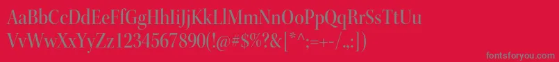 KeplerstdMediumscndisp Font – Gray Fonts on Red Background
