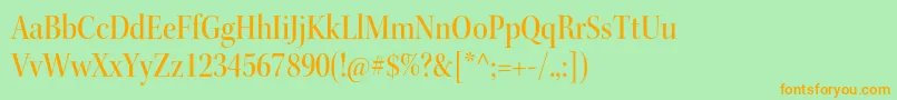 KeplerstdMediumscndisp Font – Orange Fonts on Green Background