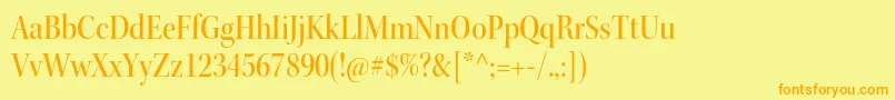 KeplerstdMediumscndisp Font – Orange Fonts on Yellow Background