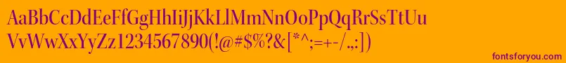 KeplerstdMediumscndisp Font – Purple Fonts on Orange Background