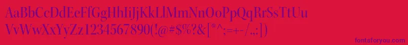 KeplerstdMediumscndisp Font – Purple Fonts on Red Background