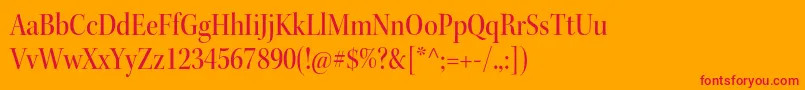 KeplerstdMediumscndisp Font – Red Fonts on Orange Background