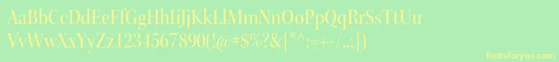 KeplerstdMediumscndisp Font – Yellow Fonts on Green Background