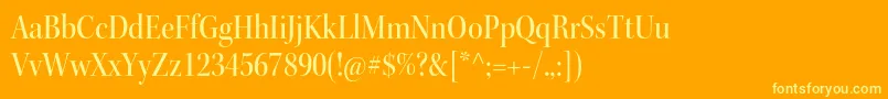 KeplerstdMediumscndisp Font – Yellow Fonts on Orange Background