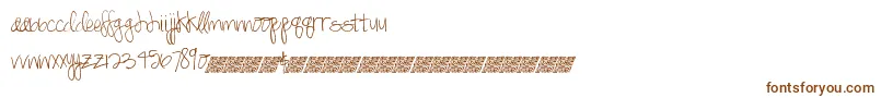 Czcionka Springdaisy – brązowe czcionki na białym tle