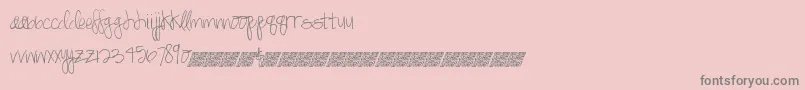 Springdaisy-Schriftart – Graue Schriften auf rosa Hintergrund