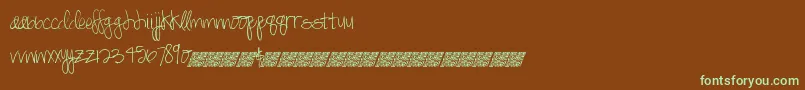 Czcionka Springdaisy – zielone czcionki na brązowym tle