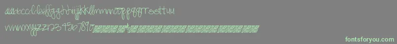 Springdaisy Font – Green Fonts on Gray Background