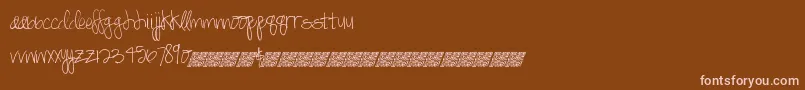Springdaisy Font – Pink Fonts on Brown Background