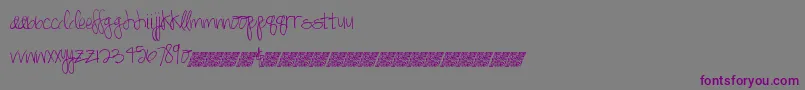 フォントSpringdaisy – 紫色のフォント、灰色の背景
