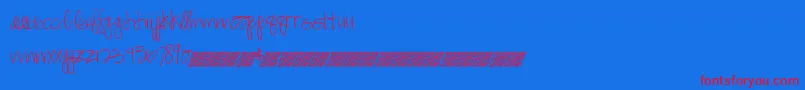 Springdaisy Font – Red Fonts on Blue Background