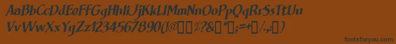 Brimfi-Schriftart – Schwarze Schriften auf braunem Hintergrund
