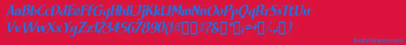 Шрифт Brimfi – синие шрифты на красном фоне