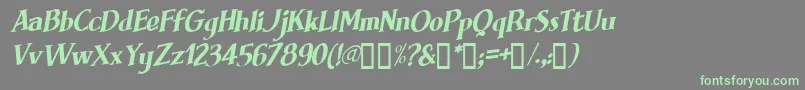 Brimfi Font – Green Fonts on Gray Background