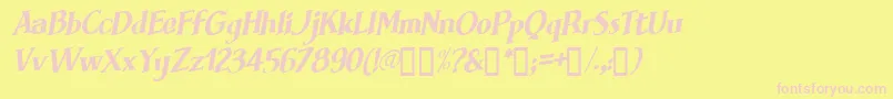 Brimfi Font – Pink Fonts on Yellow Background